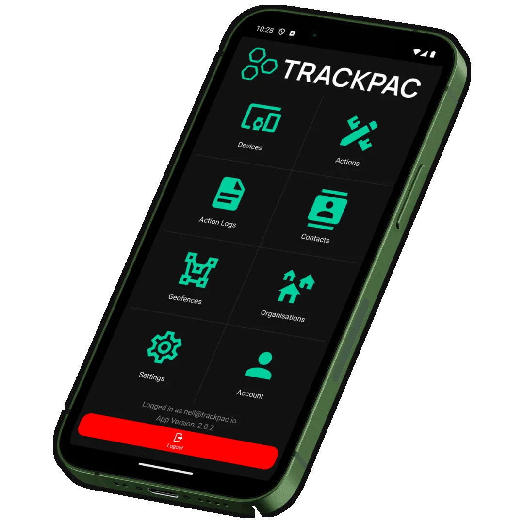 The Trackpac mobile app